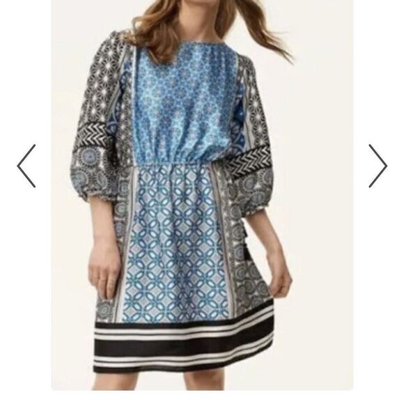 "LOFT" MULTI-COLOR MEDALLION
CASUAL BLOUSON BOHO DRESS
SIZE: S - Picture 2 of 10